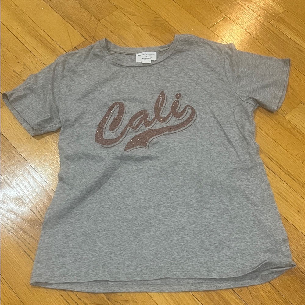 David Lerner Gray Cali Women’s Short Sleeve T-Shirt Size Small
